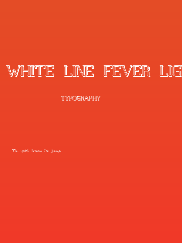 White Line Fever Light 3d 1.00 Poster