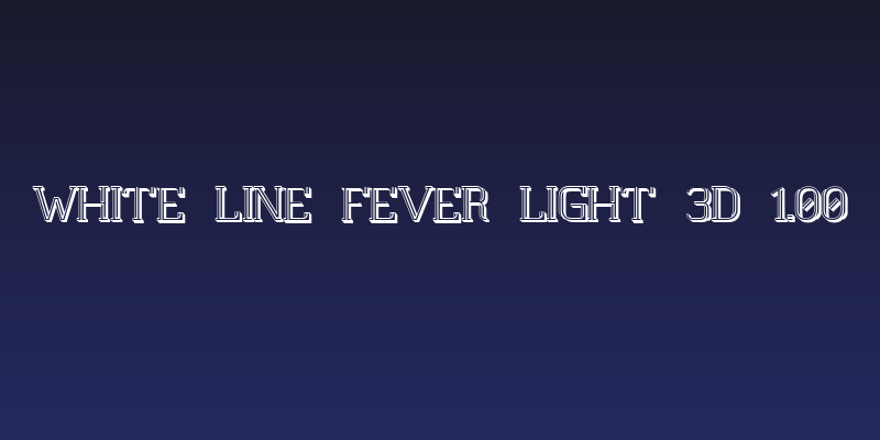 White Line Fever Light 3d 1.00 Social Header