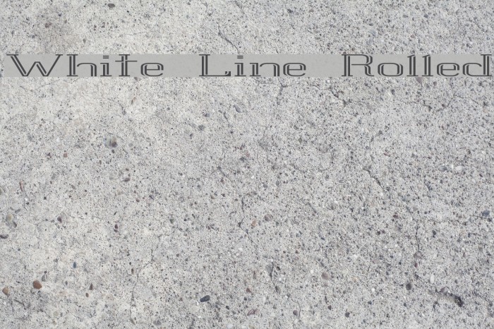 White Line Rolled Font examples