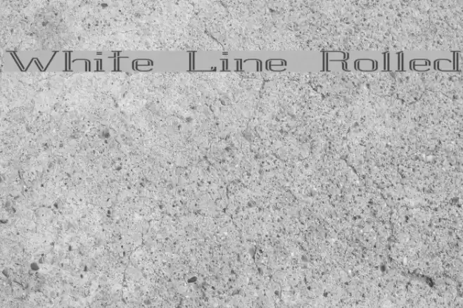 White Line Rolled Font examples