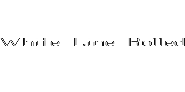 White Line Rolled Logo