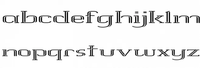 White Line Rolled 字体 小写