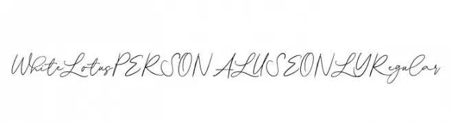 White Lotus PERSONAL USE ONLY Regular  Frei Schriftart Herunterladen