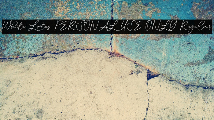 White Lotus PERSONAL USE ONLY Regular Example 3