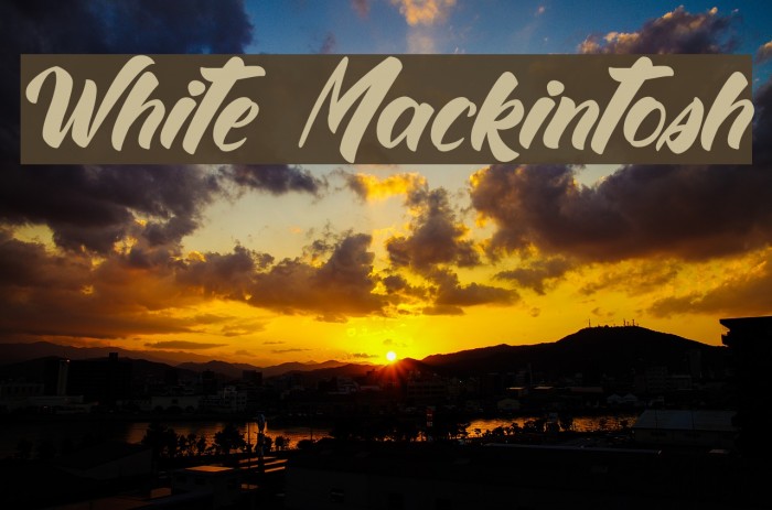 White Mackintosh Font examples