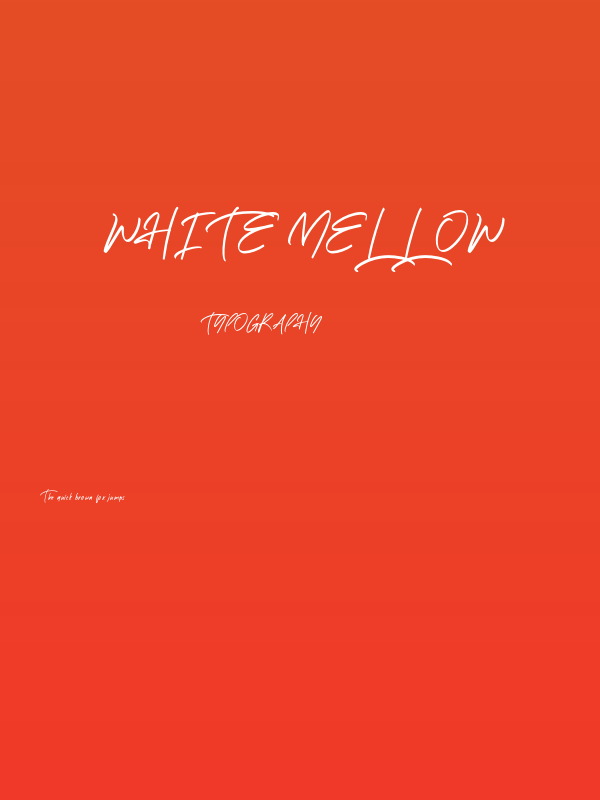 White Mellow Poster