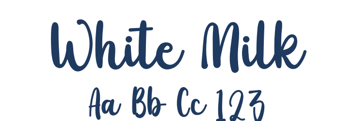 White Milk Font Preview