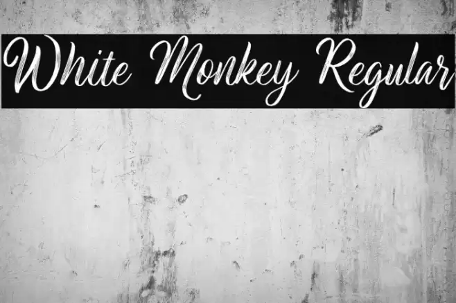 White Monkey Regular Font examples