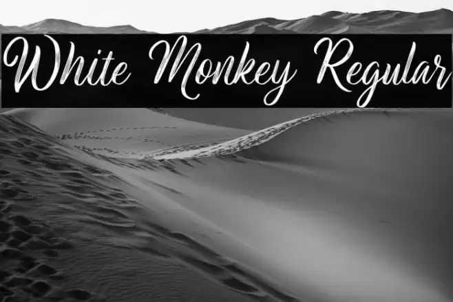 White Monkey Regular Font examples