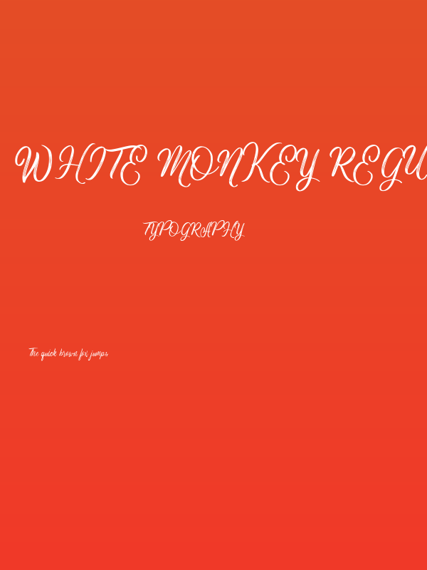 White Monkey Regular Poster