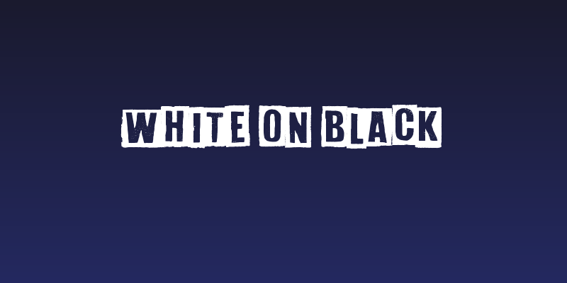 White On Black Social Header