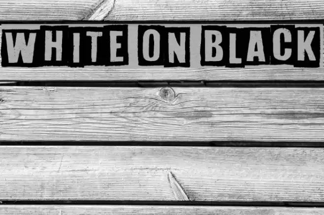 White On Black Font examples