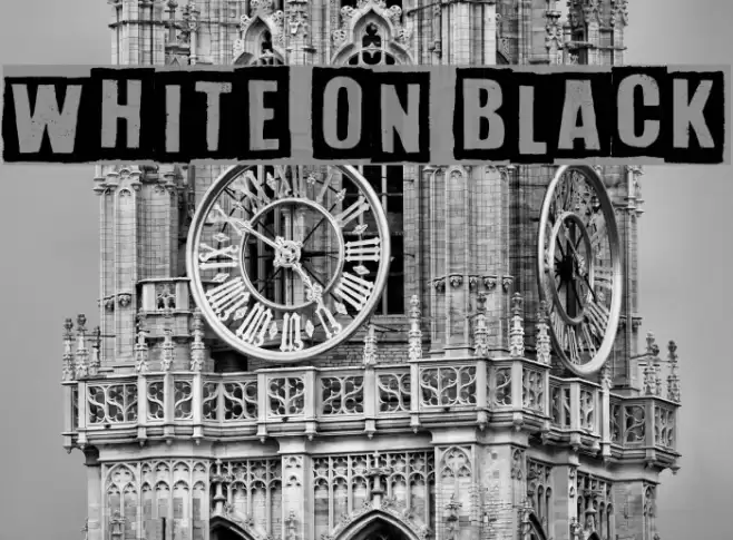 White On Black Font examples