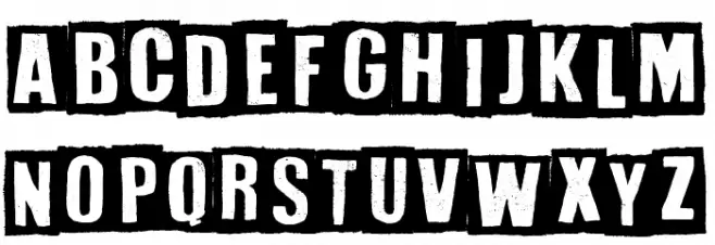 White On Black Caratteri MINUSCOLO