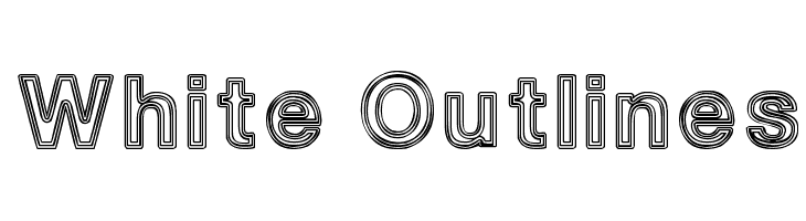 White Outlines Font