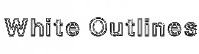 White Outlines  Frei Schriftart Herunterladen
