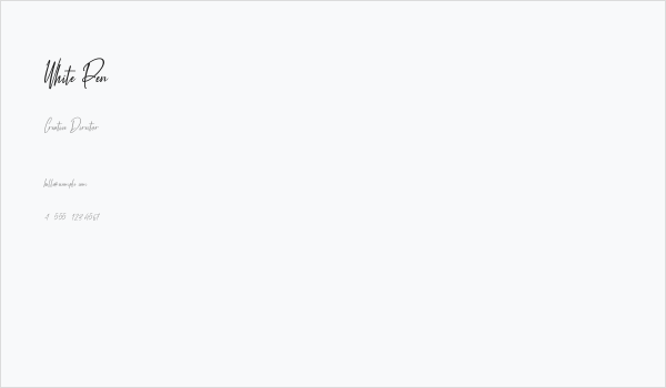 White Pen Business Card