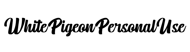White Pigeon Personal Use  Descarca Fonturi Gratis