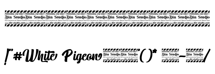 White Pigeon Personal Use Font OTHER CHARS