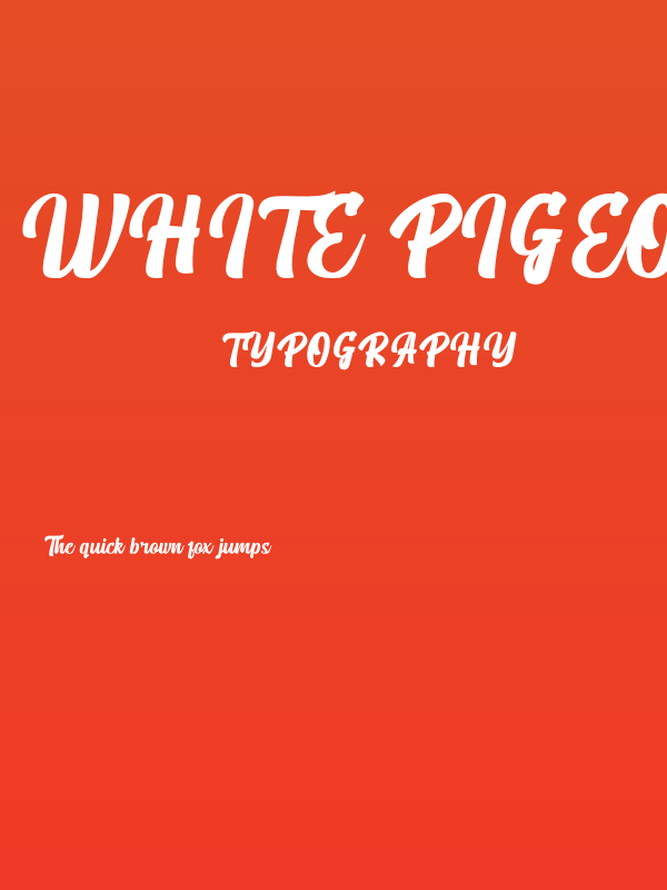 White Pigeon Personal Use Poster