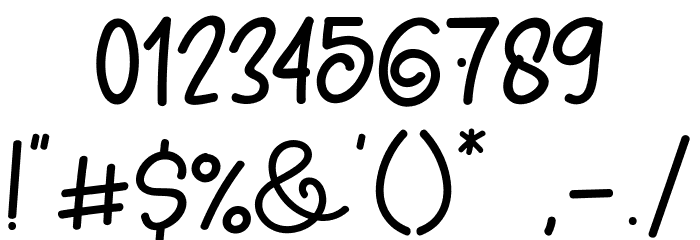 White Pinky Font OTHER CHARS