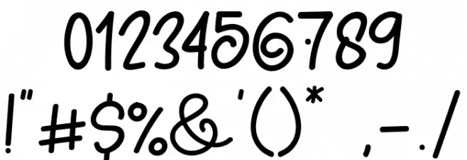 White Pinky Font OTHER CHARS