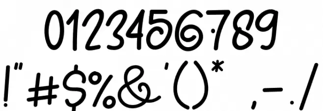 White Pinky Font OTHER CHARS