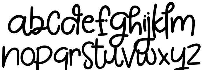 White Pinky Font LOWERCASE