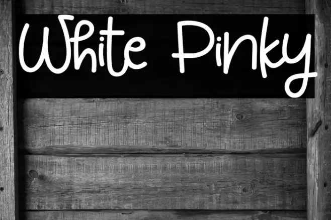 White Pinky Font examples