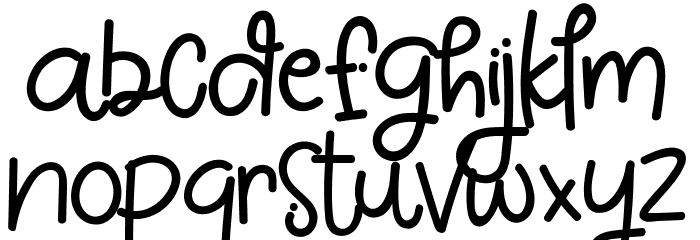 White Pinky Font LOWERCASE