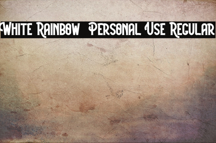 White Rainbow - Personal Use Regular Example 1