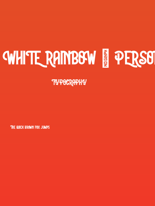 White Rainbow - Personal Use Regular Poster