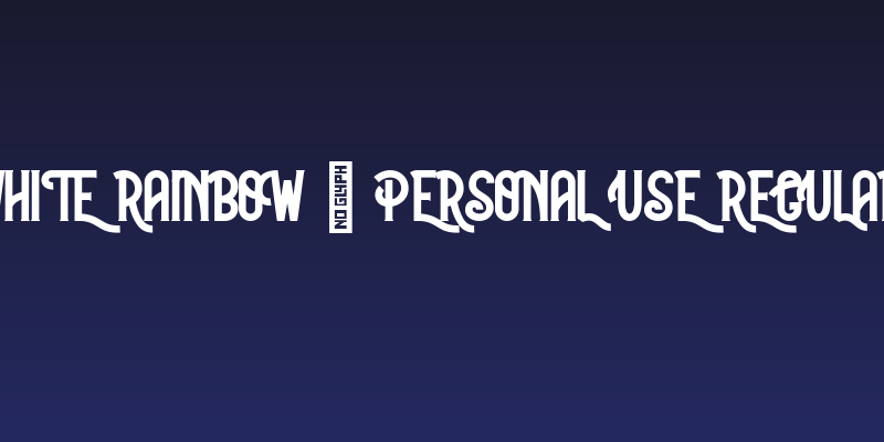 White Rainbow - Personal Use Regular Social Header