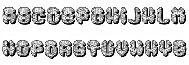 White Regular Schriftart Groß