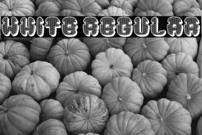 White Regular Font examples