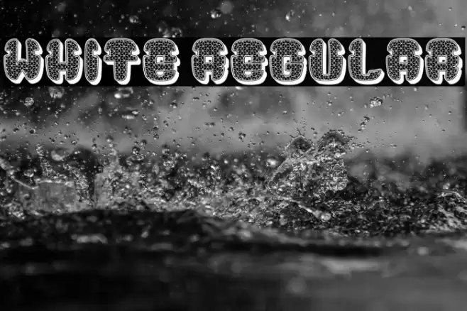 White Regular Font examples