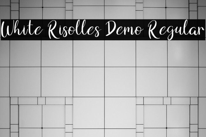 White Risolles Demo Regular Шрифта examples