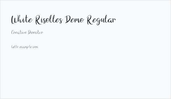 White Risolles Demo Regular Business Card