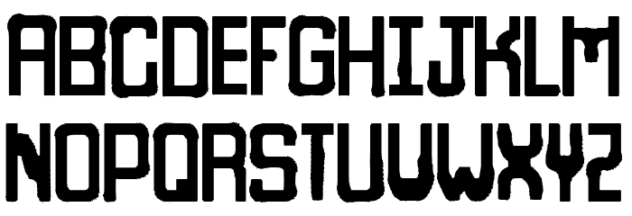 White Robot Font LOWERCASE