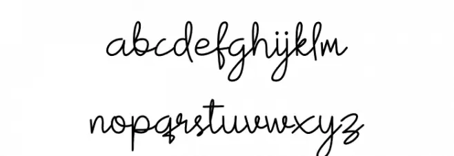White Rose Schriftart Kleinbuchstaben