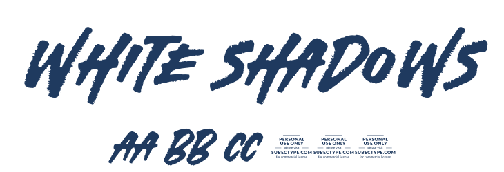 White Shadows Font Preview