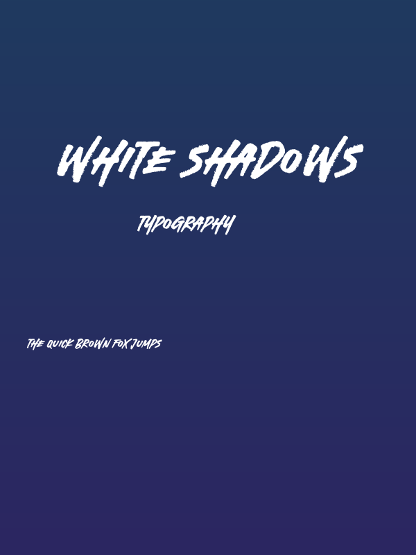 White Shadows Poster