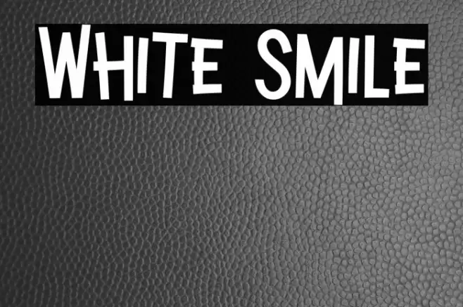 White Smile Font examples