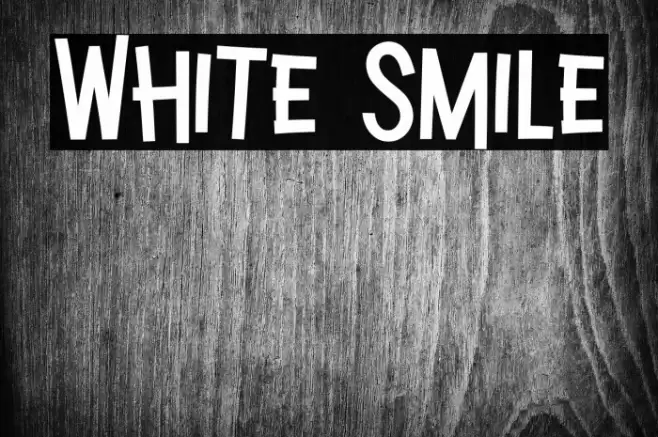White Smile Font examples