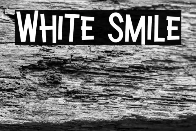 White Smile Font examples