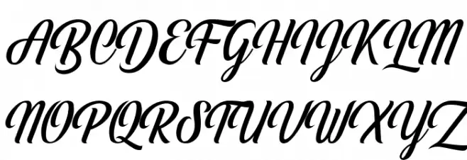 White Smith Schriftart Groß