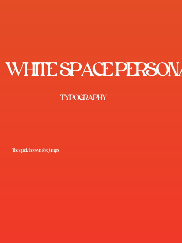 White Space personal use Poster