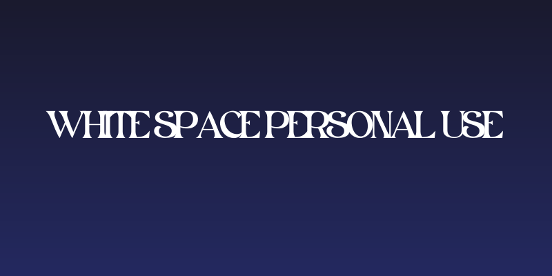 White Space personal use Social Header