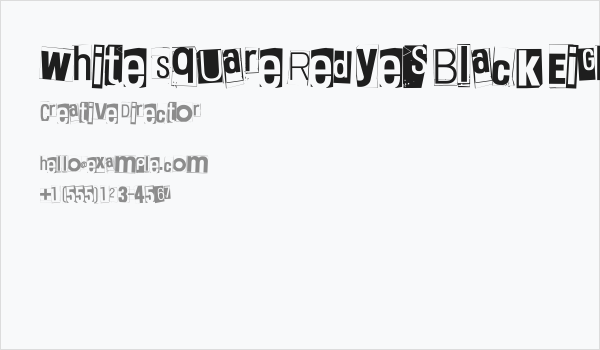 White Square Red Yes Black Eight Pingpong Pingpong Business Card