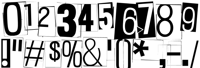 White Square Red Yes Black Eight Warsaw Warsaw Font OTHER CHARS